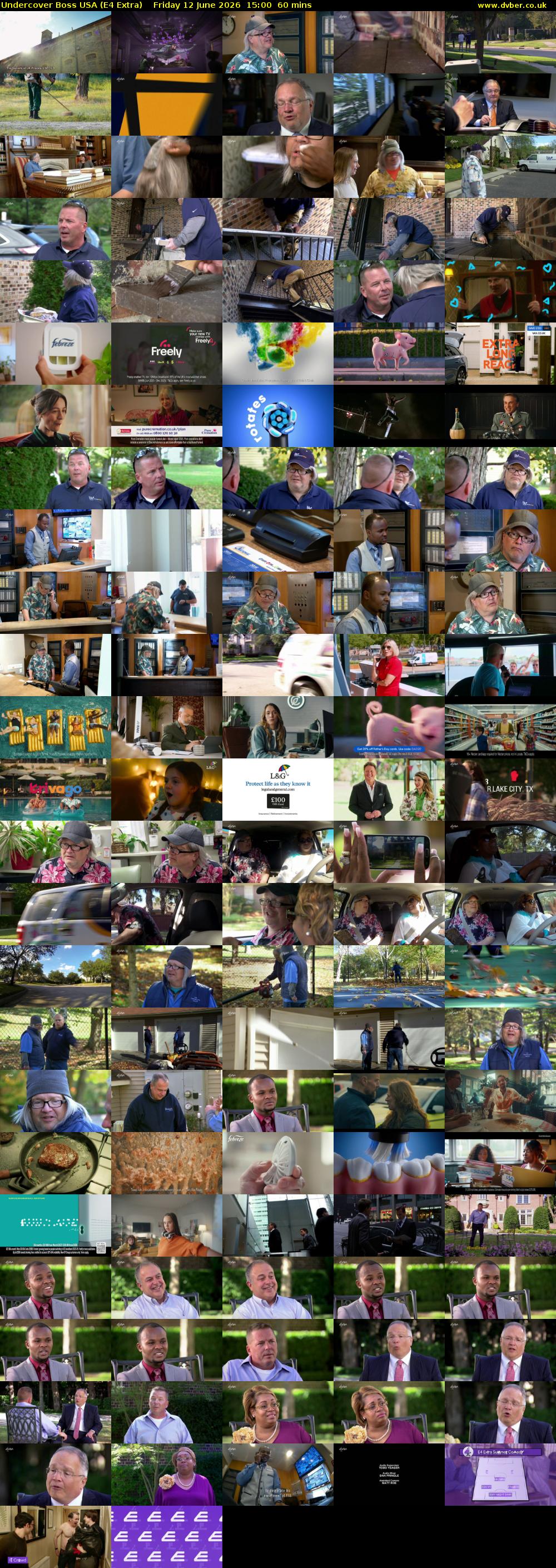 Undercover Boss USA (E4 Extra) Friday 12 June 2026 15:00 - 16:00
