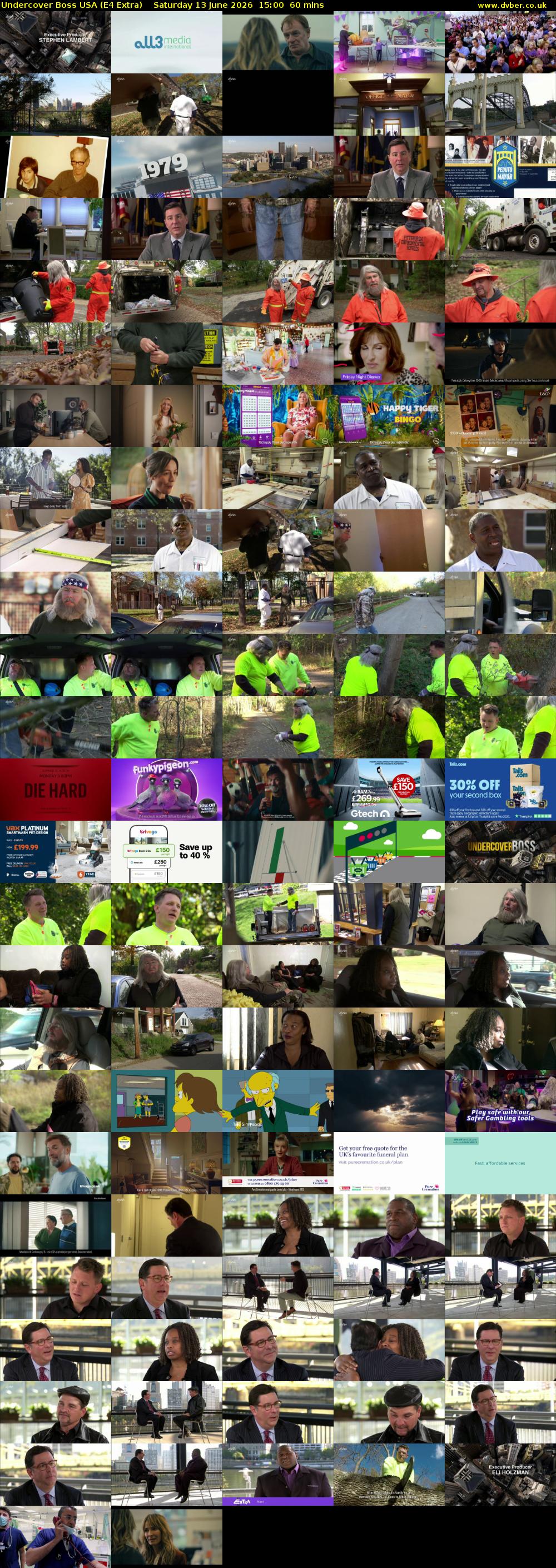 Undercover Boss USA (E4 Extra) Saturday 13 June 2026 15:00 - 16:00