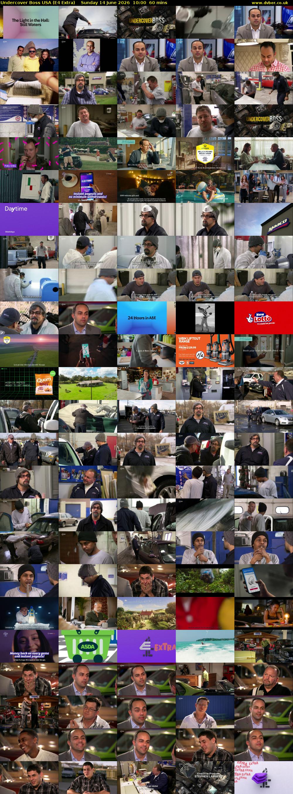 Undercover Boss USA (E4 Extra) Sunday 14 June 2026 10:00 - 11:00