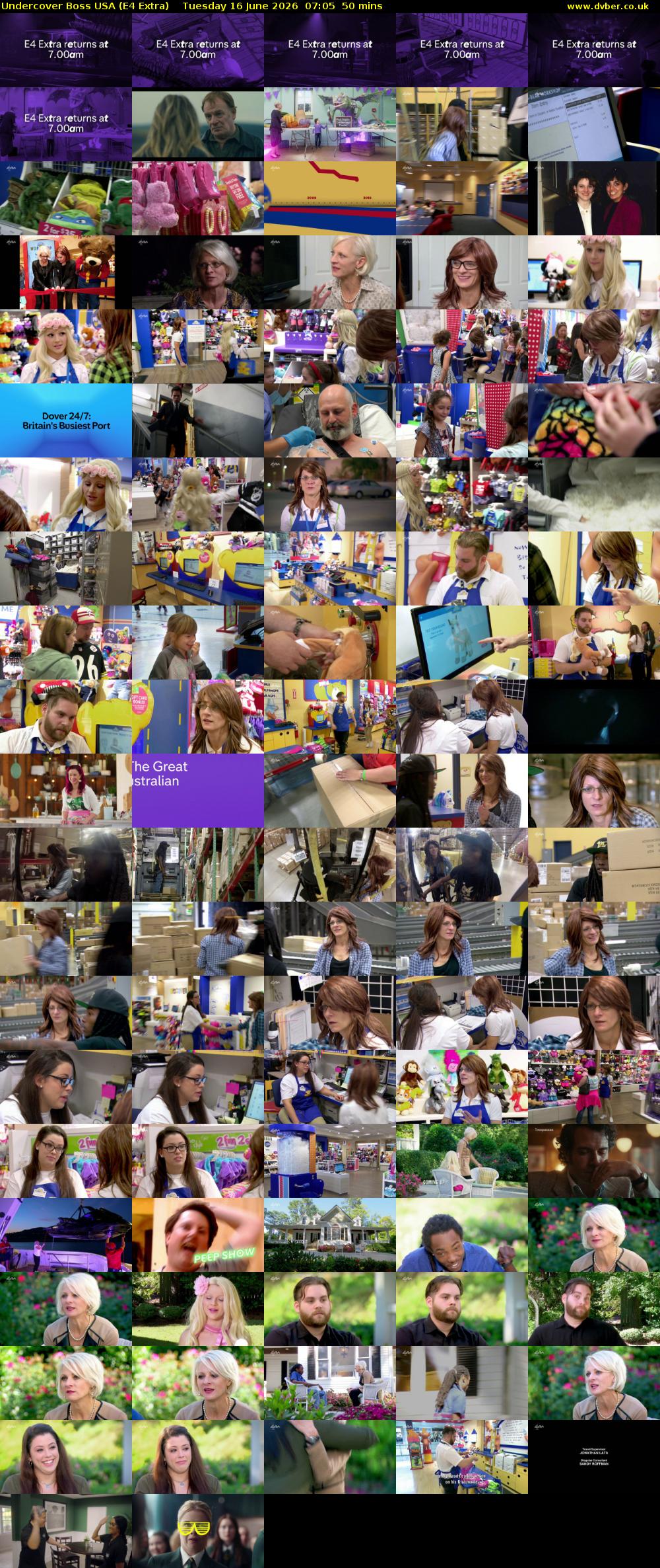 Undercover Boss USA (E4 Extra) Tuesday 16 June 2026 07:05 - 07:55