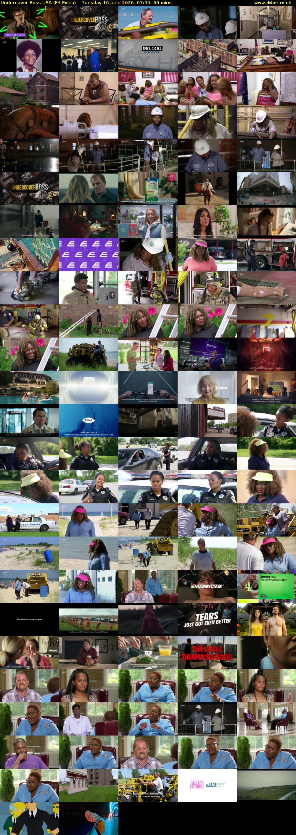 Undercover Boss USA (E4 Extra) Tuesday 16 June 2026 07:55 - 08:55