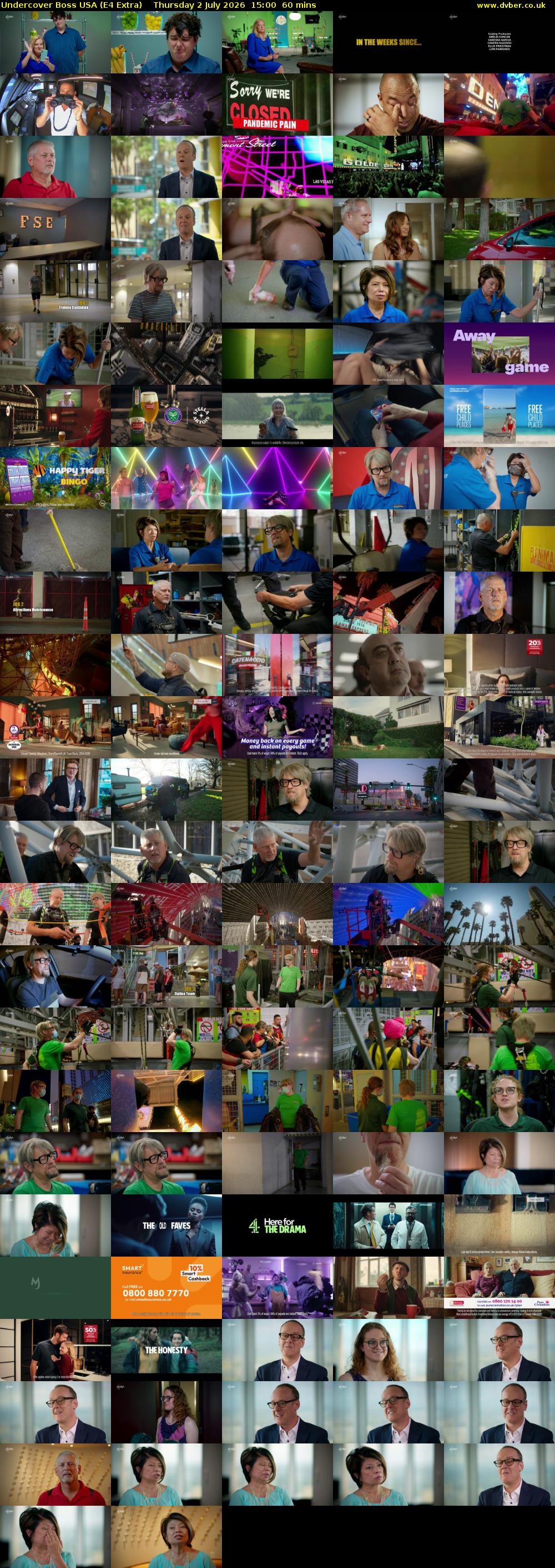 Undercover Boss USA (E4 Extra) Thursday 2 July 2026 15:00 - 16:00