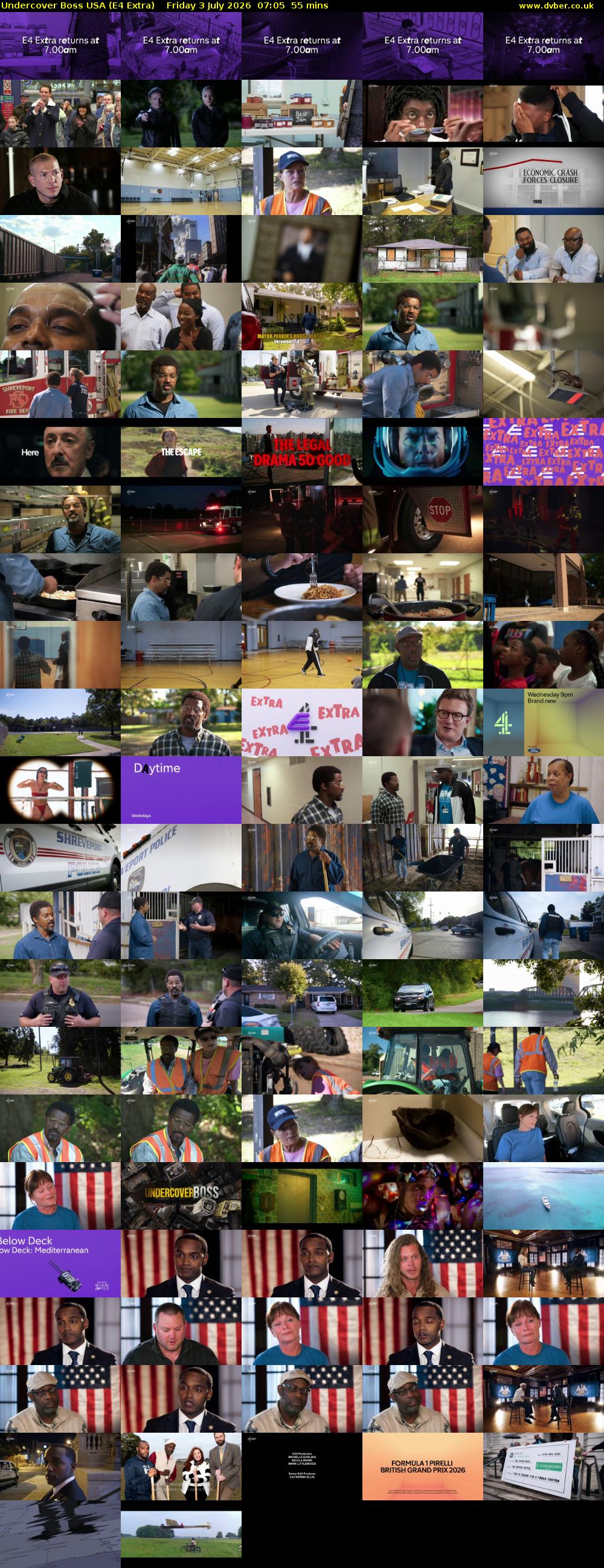 Undercover Boss USA (E4 Extra) Friday 3 July 2026 07:05 - 08:00