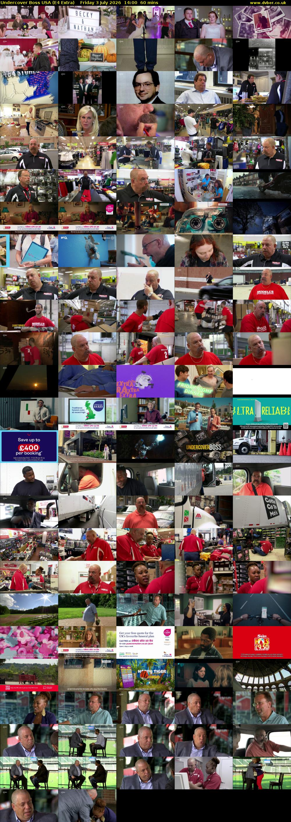 Undercover Boss USA (E4 Extra) Friday 3 July 2026 14:00 - 15:00