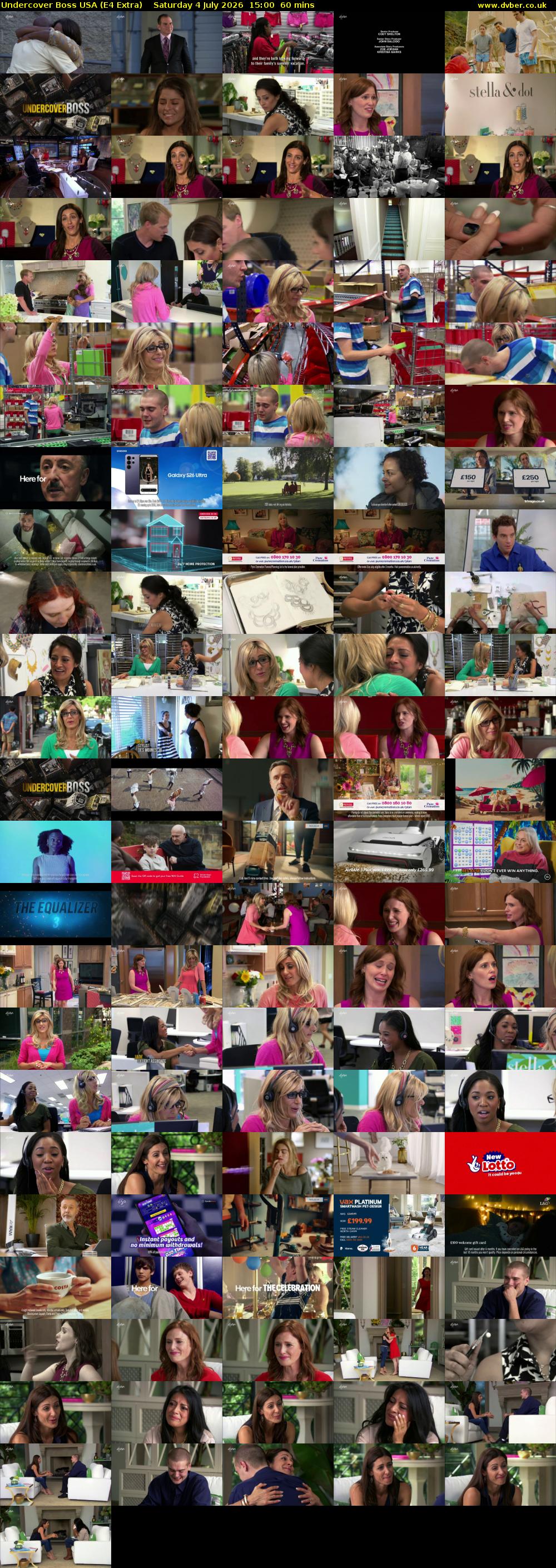 Undercover Boss USA (E4 Extra) Saturday 4 July 2026 15:00 - 16:00