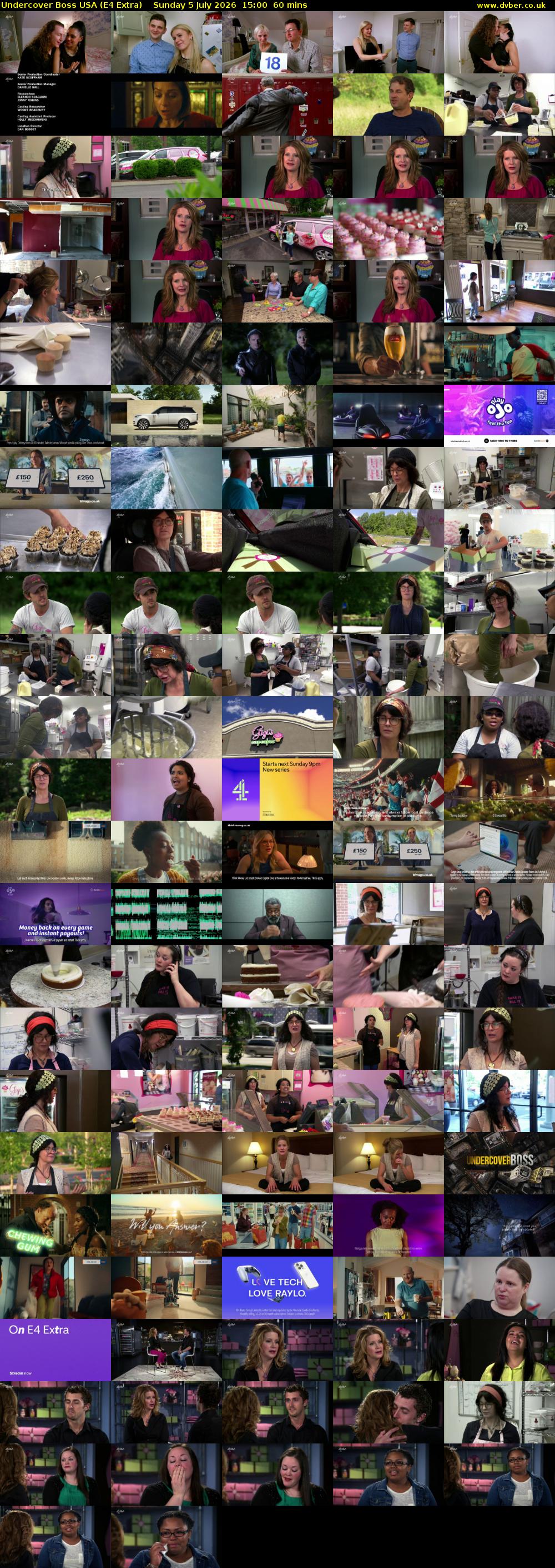 Undercover Boss USA (E4 Extra) Sunday 5 July 2026 15:00 - 16:00