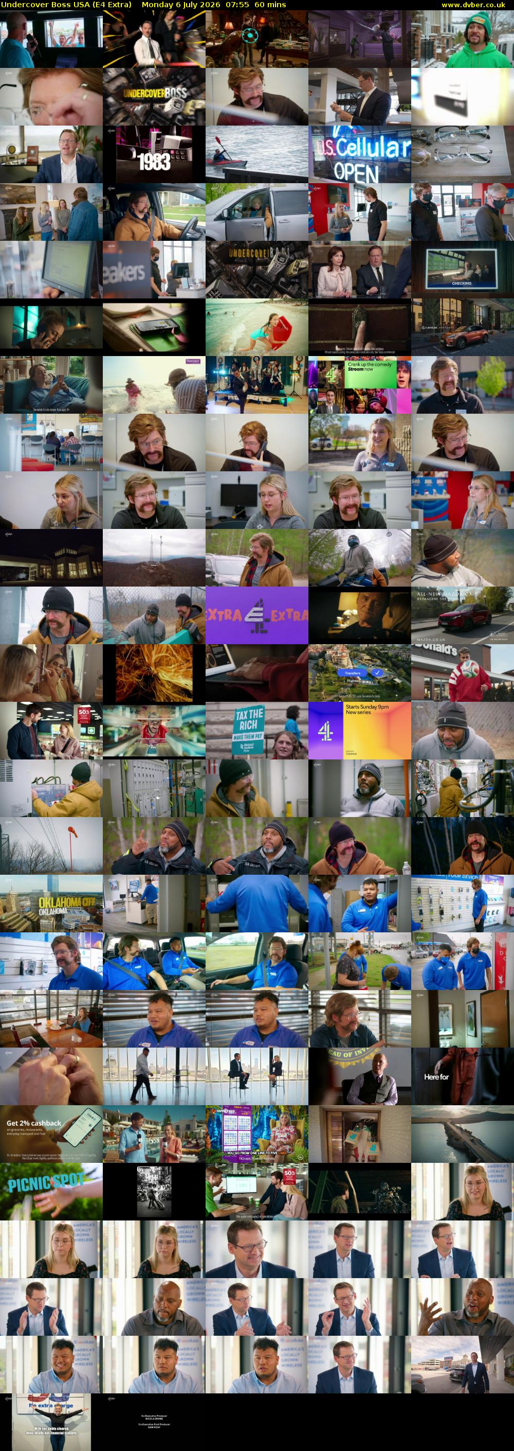 Undercover Boss USA (E4 Extra) Monday 6 July 2026 07:55 - 08:55