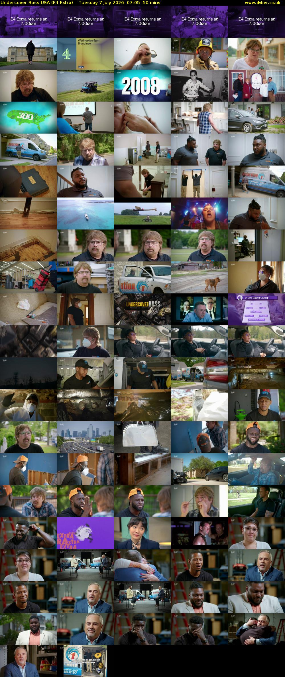 Undercover Boss USA (E4 Extra) Tuesday 7 July 2026 07:05 - 07:55