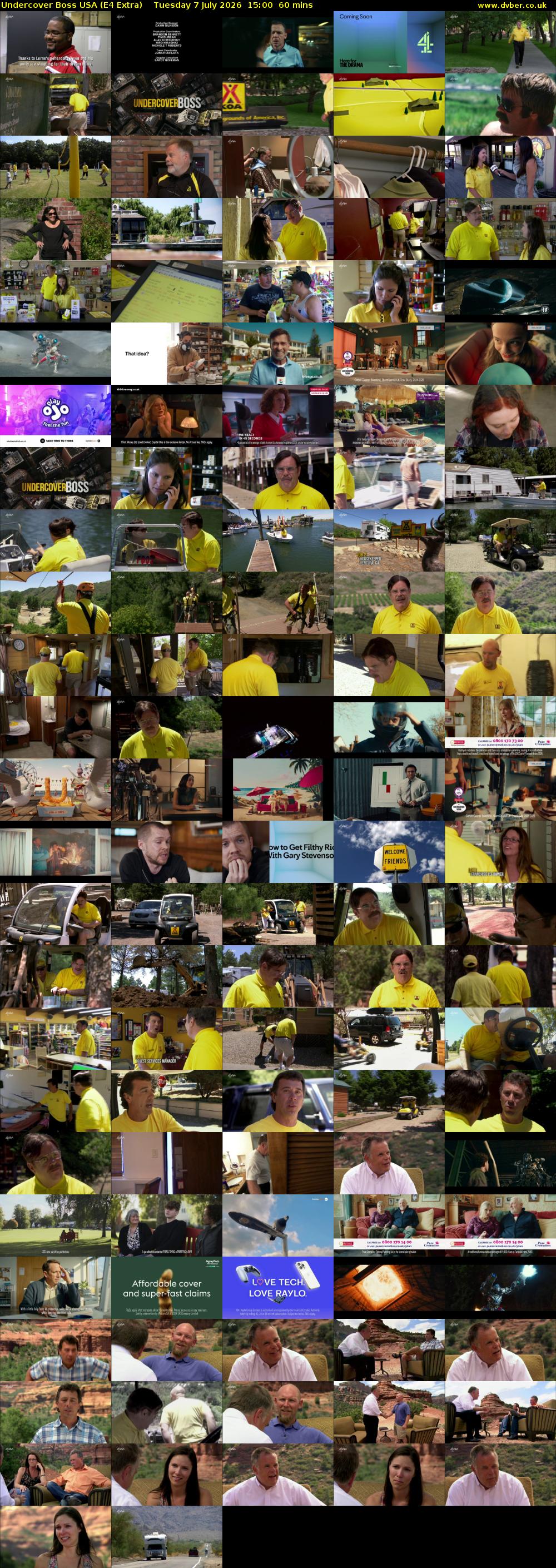 Undercover Boss USA (E4 Extra) Tuesday 7 July 2026 15:00 - 16:00