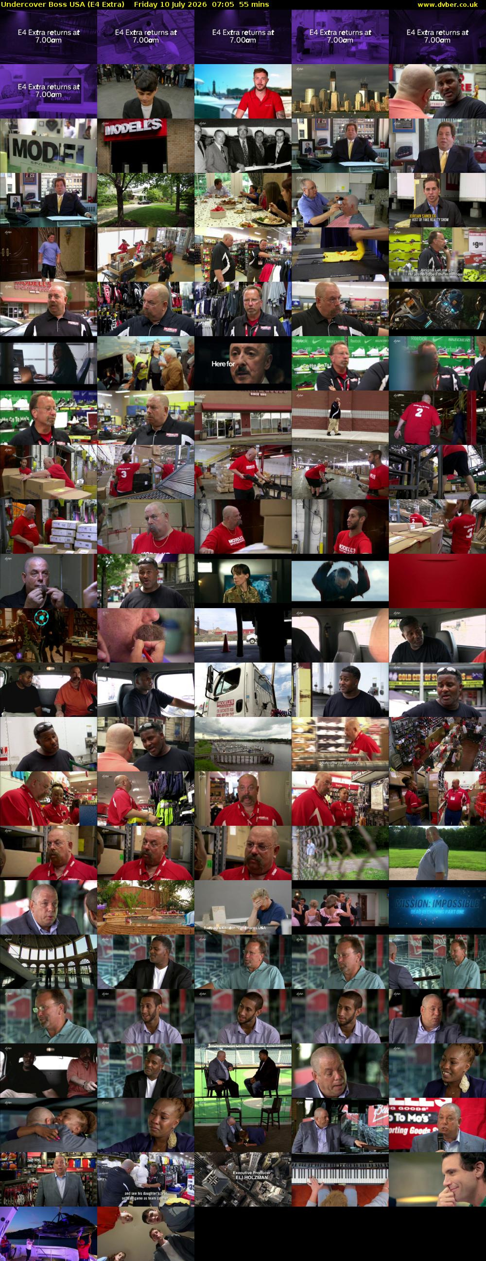 Undercover Boss USA (E4 Extra) Friday 10 July 2026 07:05 - 08:00