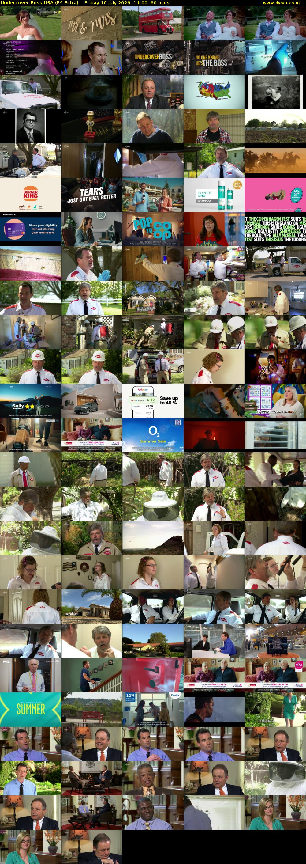 Undercover Boss USA (E4 Extra) Friday 10 July 2026 14:00 - 15:00