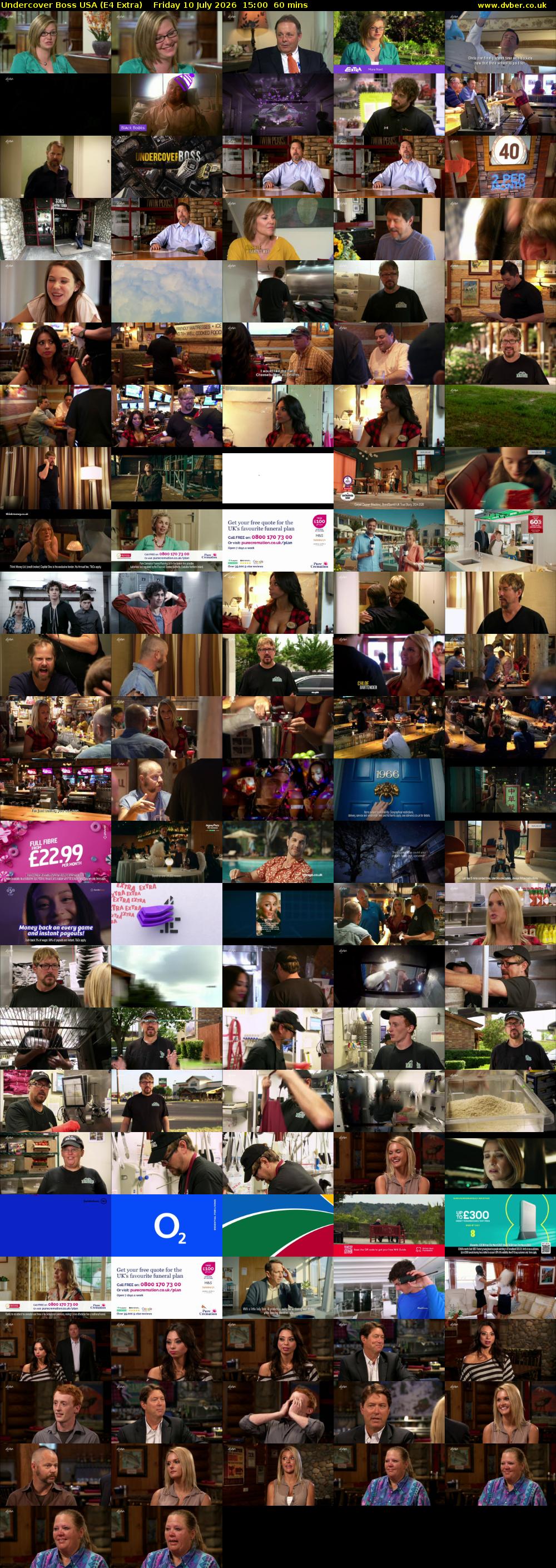Undercover Boss USA (E4 Extra) Friday 10 July 2026 15:00 - 16:00