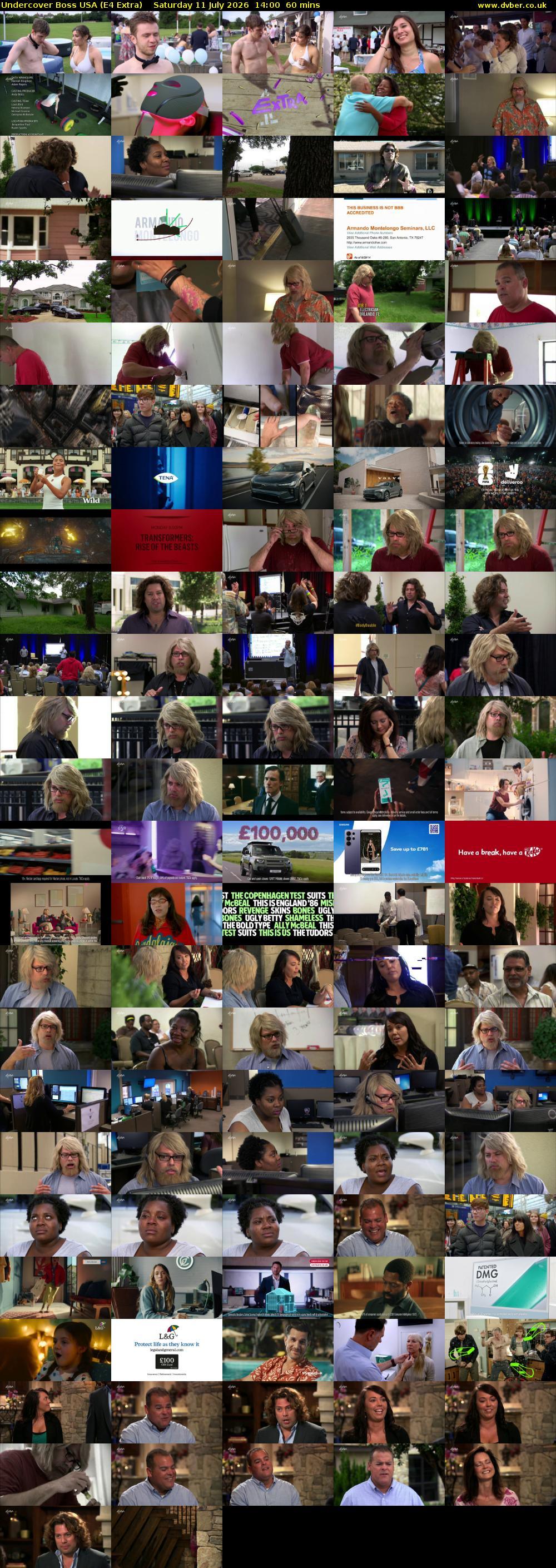 Undercover Boss USA (E4 Extra) Saturday 11 July 2026 14:00 - 15:00