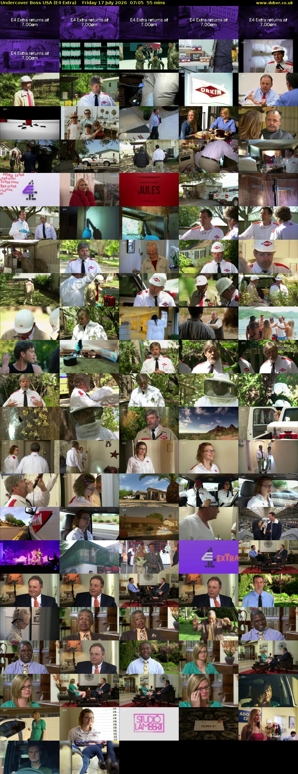 Undercover Boss USA (E4 Extra) Friday 17 July 2026 07:05 - 08:00