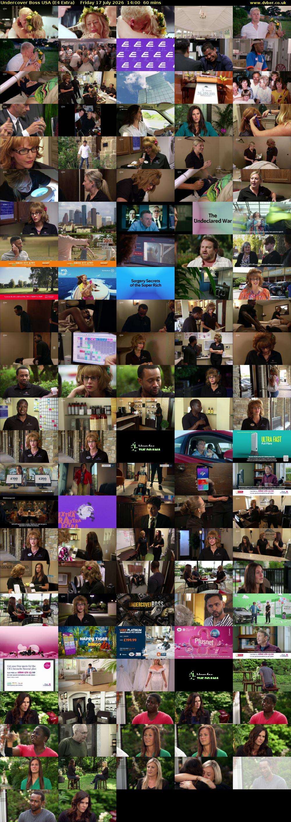 Undercover Boss USA (E4 Extra) Friday 17 July 2026 14:00 - 15:00