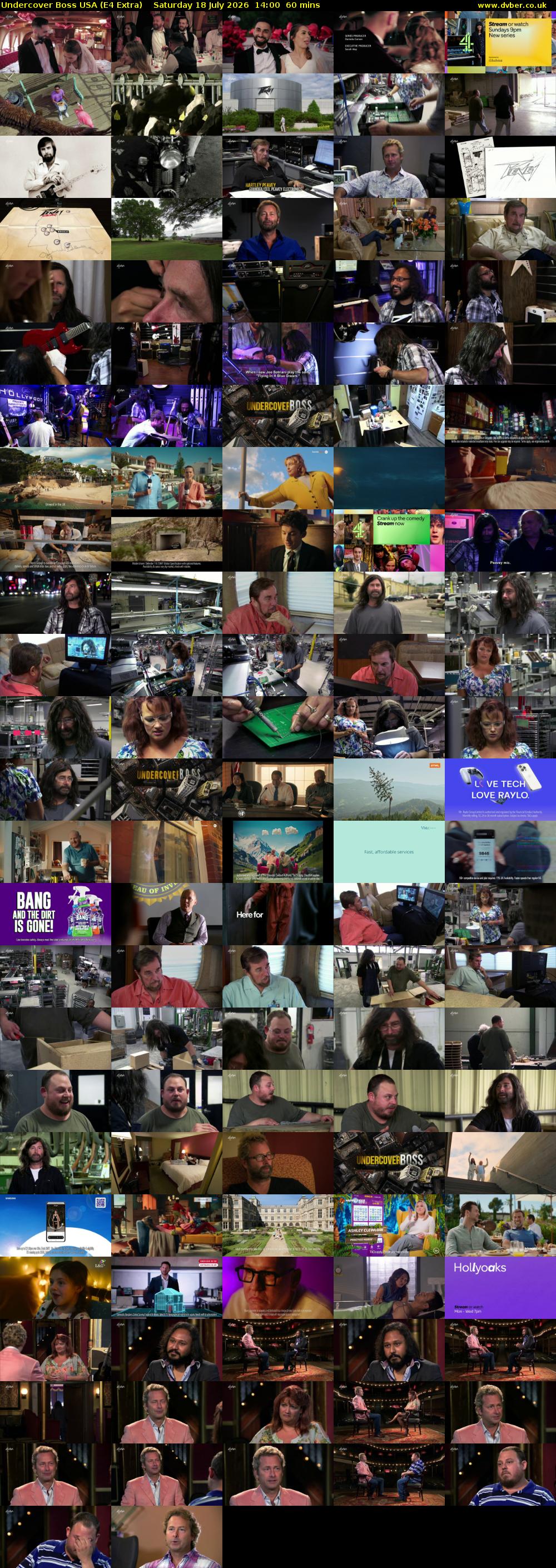 Undercover Boss USA (E4 Extra) Saturday 18 July 2026 14:00 - 15:00
