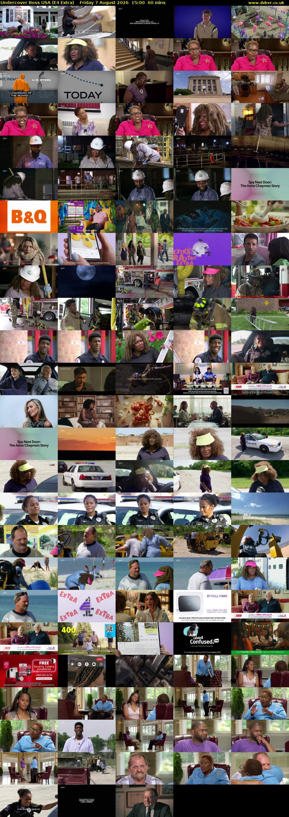 Undercover Boss USA (E4 Extra) Friday 7 August 2026 15:00 - 16:00