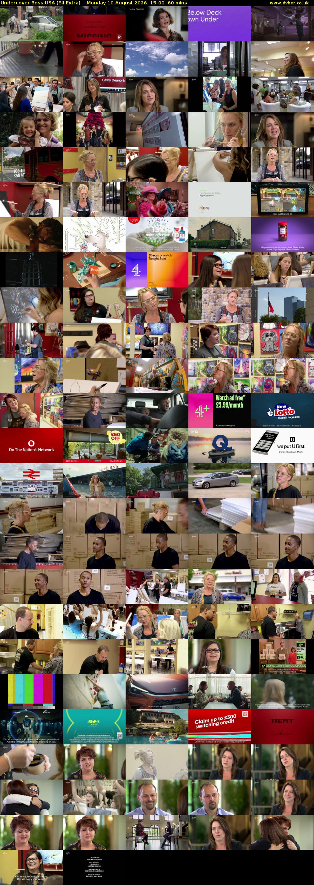 Undercover Boss USA (E4 Extra) Monday 10 August 2026 15:00 - 16:00