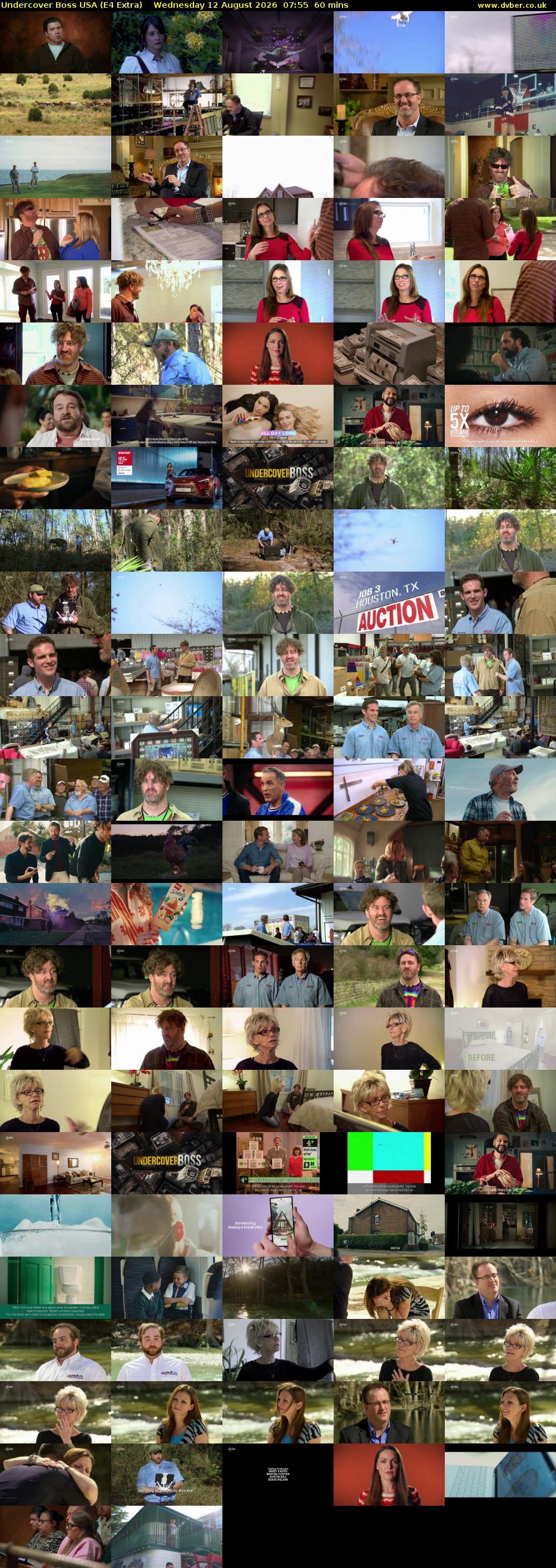 Undercover Boss USA (E4 Extra) Wednesday 12 August 2026 07:55 - 08:55