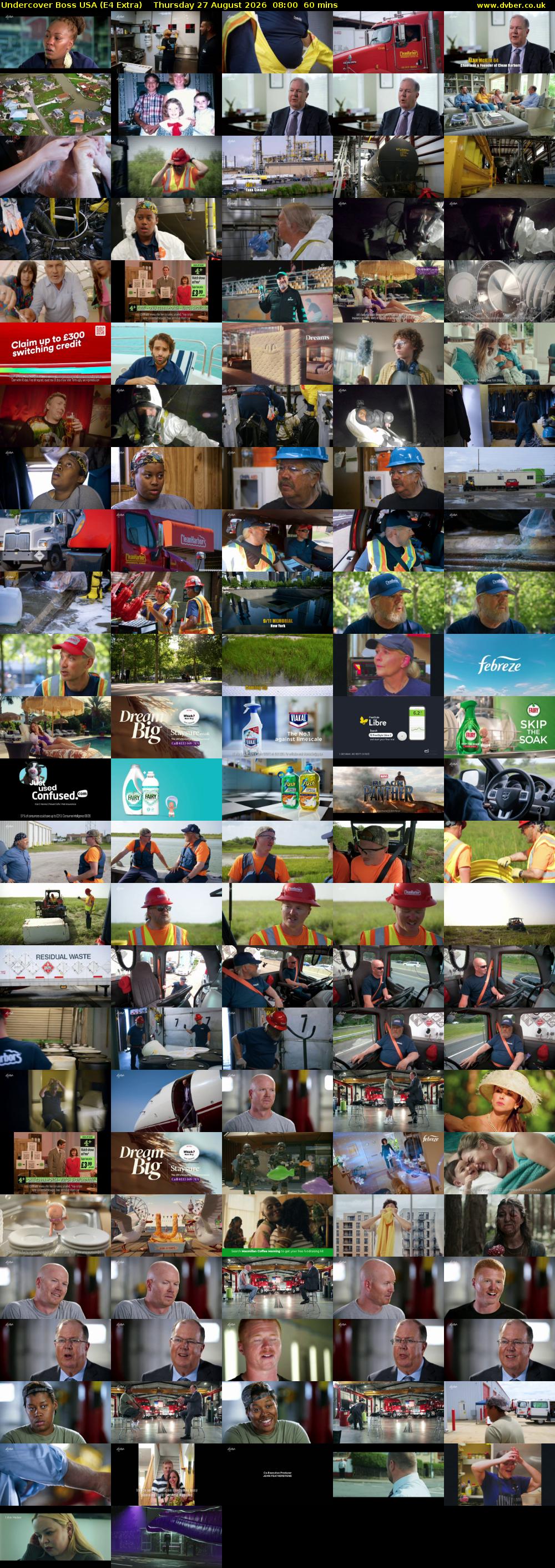 Undercover Boss USA (E4 Extra) Thursday 27 August 2026 08:00 - 09:00