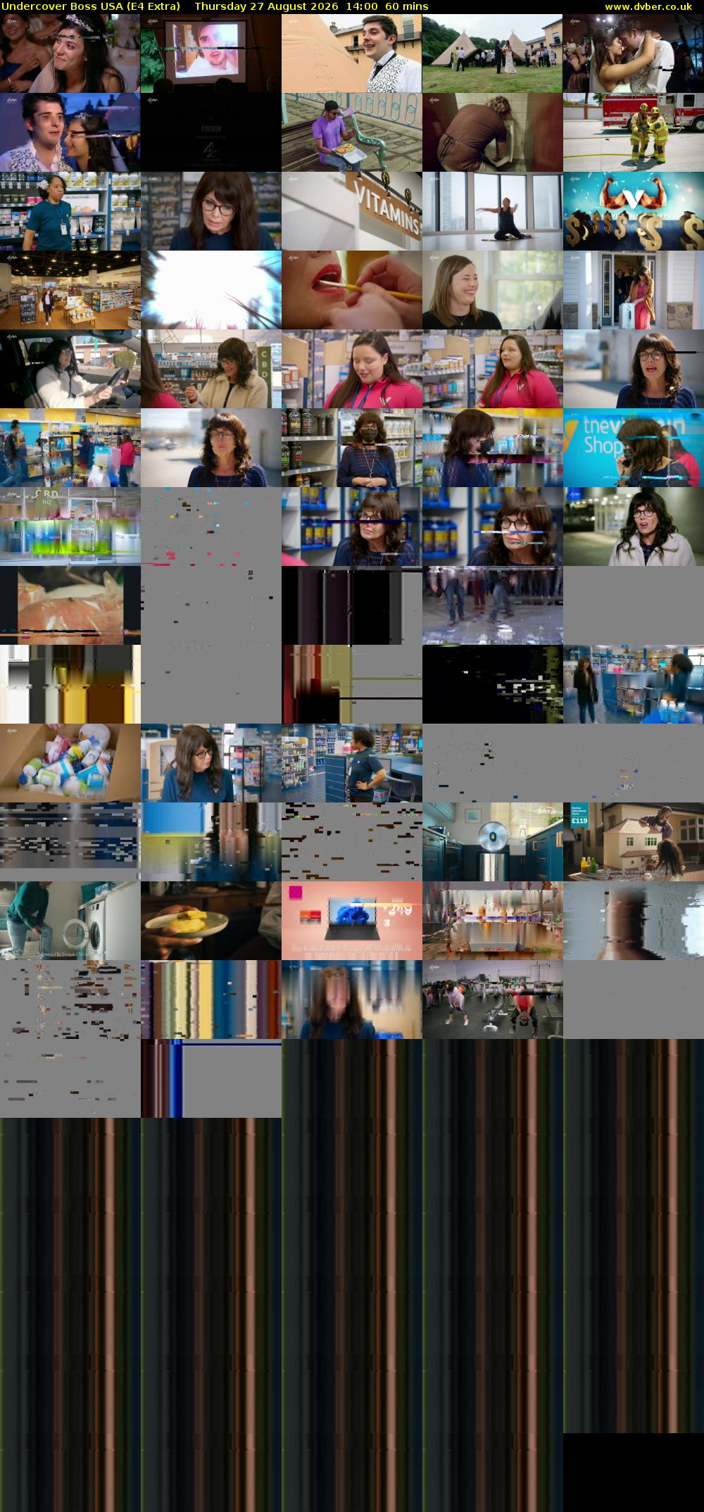 Undercover Boss USA (E4 Extra) Thursday 27 August 2026 14:00 - 15:00
