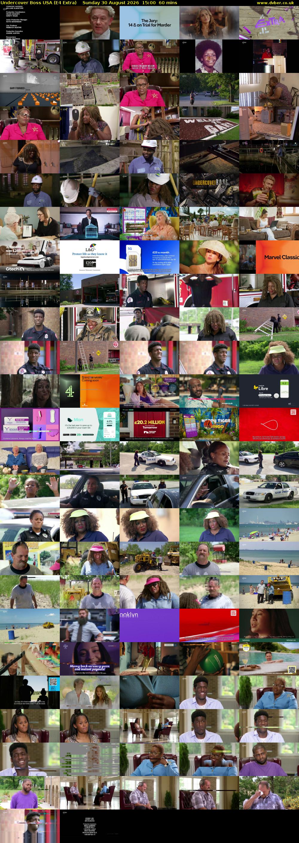 Undercover Boss USA (E4 Extra) Sunday 30 August 2026 15:00 - 16:00