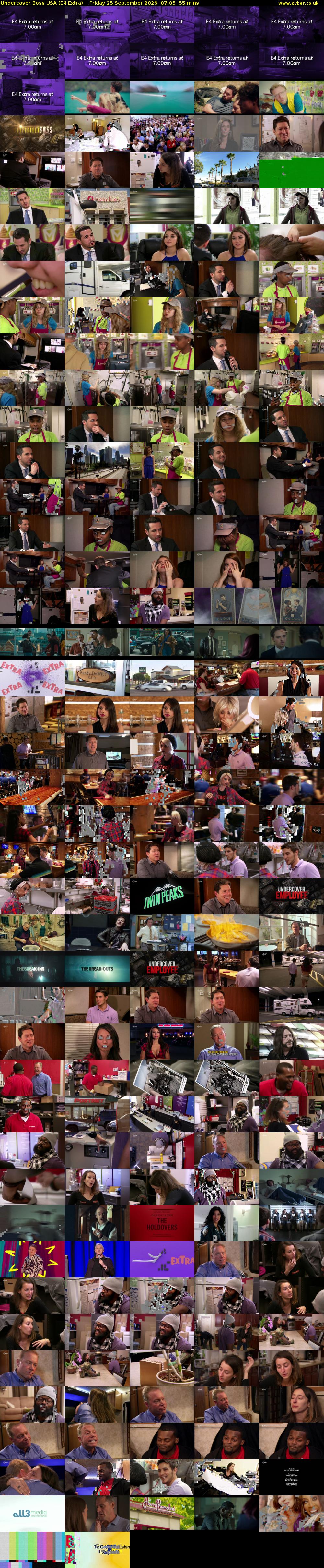 Undercover Boss USA (E4 Extra) Friday 25 September 2026 07:05 - 08:00
