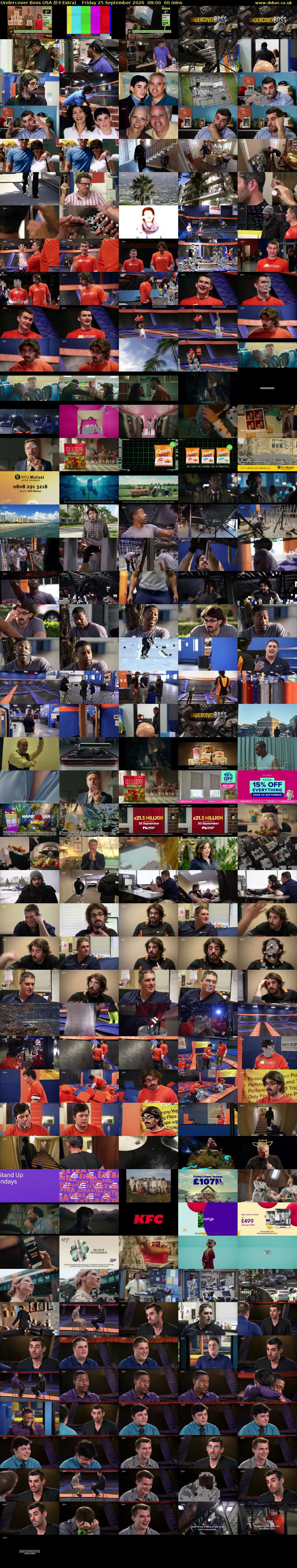 Undercover Boss USA (E4 Extra) Friday 25 September 2026 08:00 - 09:00