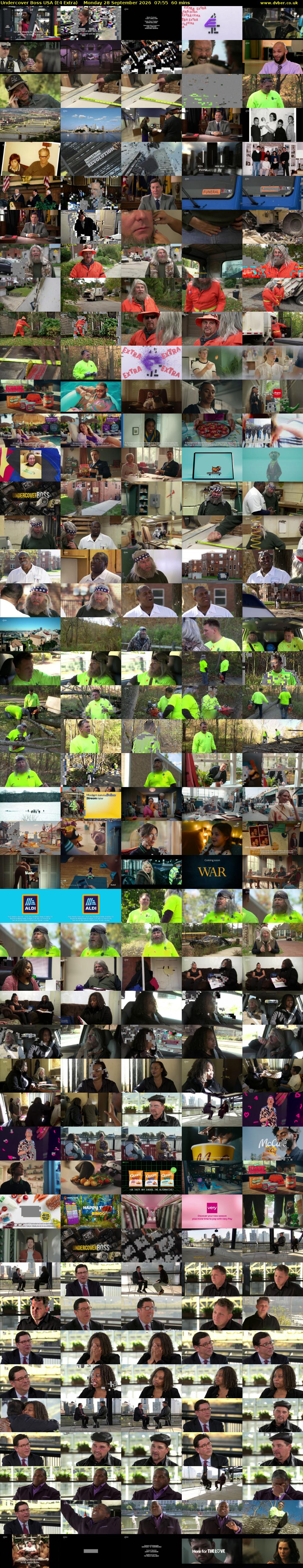 Undercover Boss USA (E4 Extra) Monday 28 September 2026 07:55 - 08:55