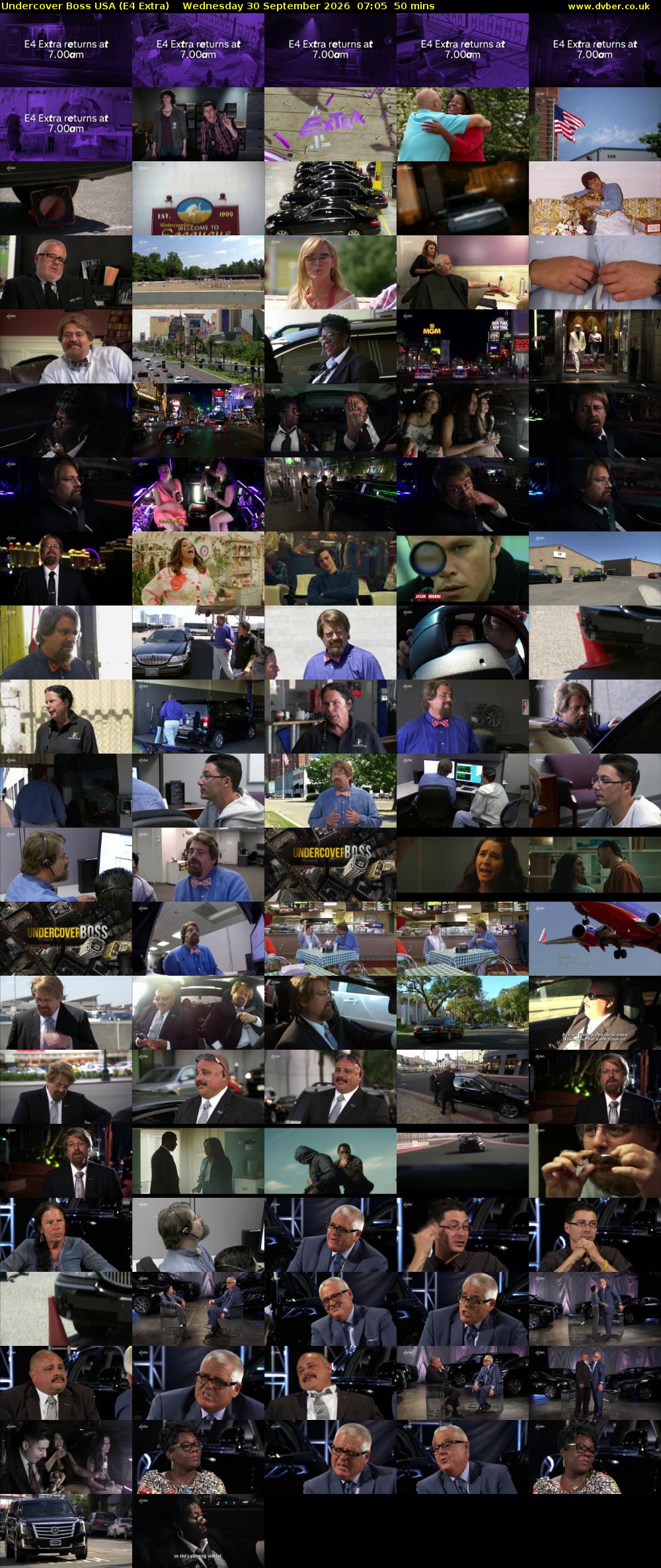 Undercover Boss USA (E4 Extra) Wednesday 30 September 2026 07:05 - 07:55