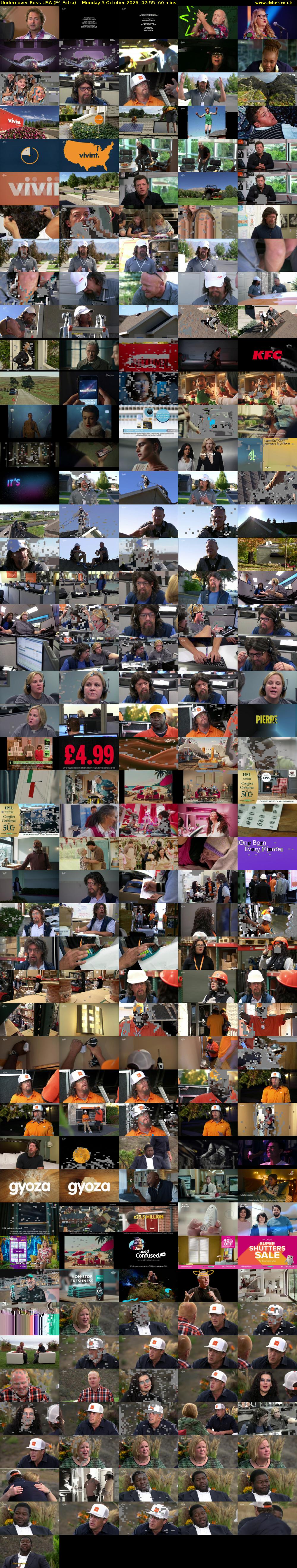 Undercover Boss USA (E4 Extra) Monday 5 October 2026 07:55 - 08:55