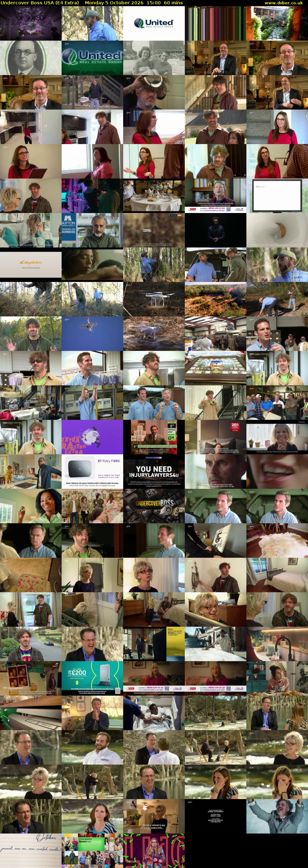 Undercover Boss USA (E4 Extra) Monday 5 October 2026 15:00 - 16:00