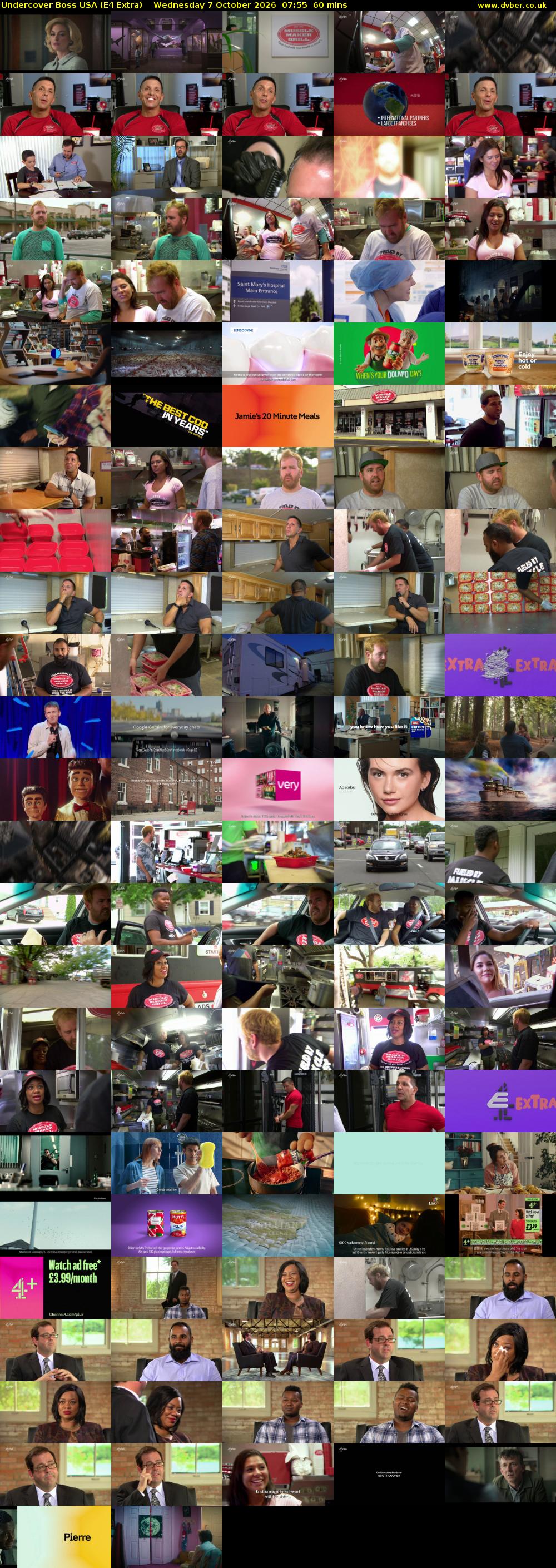 Undercover Boss USA (E4 Extra) Wednesday 7 October 2026 07:55 - 08:55