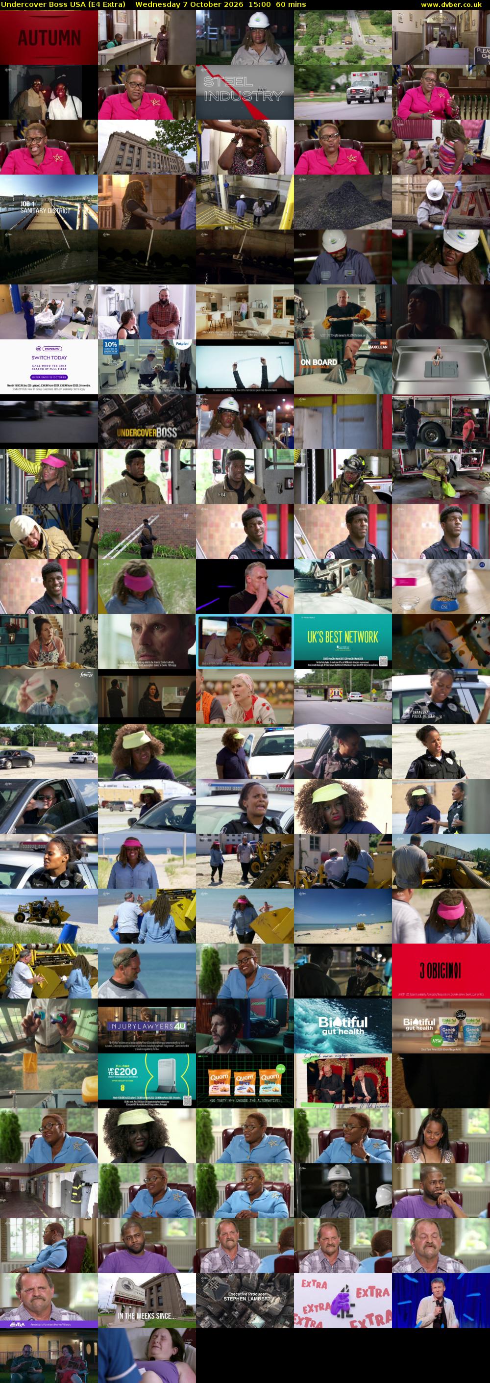 Undercover Boss USA (E4 Extra) Wednesday 7 October 2026 15:00 - 16:00