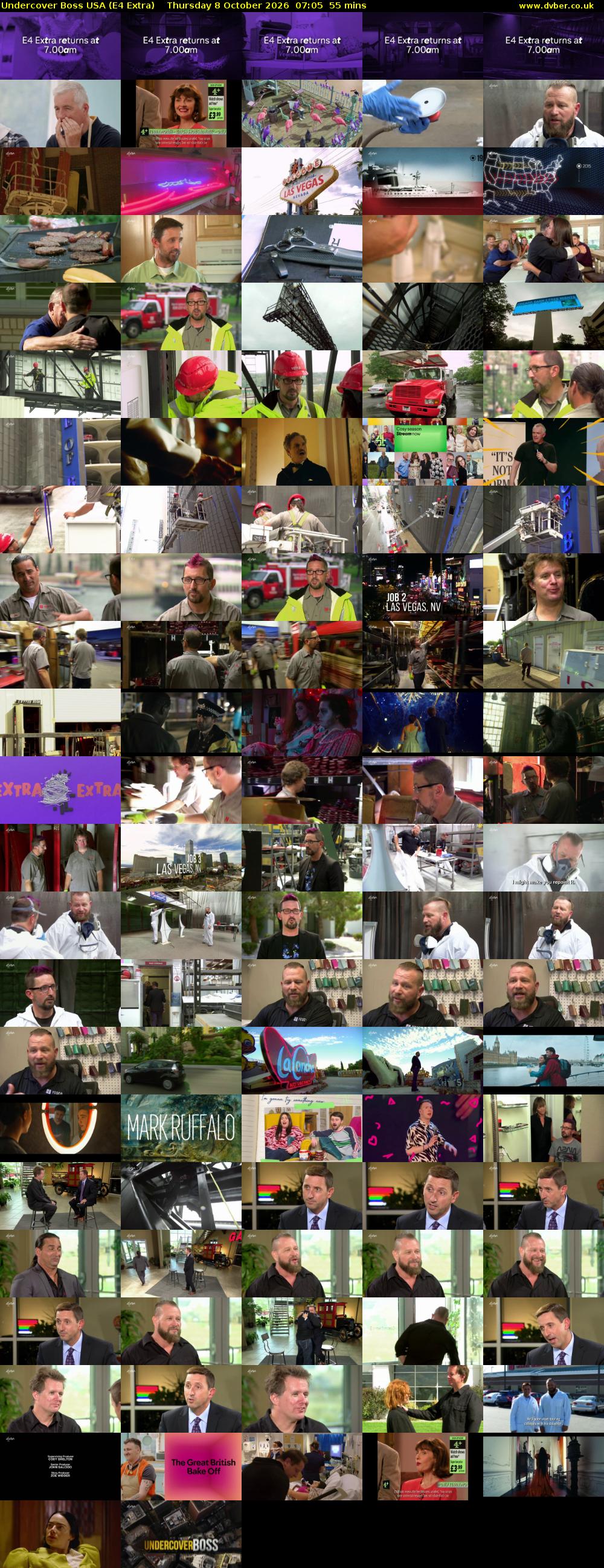 Undercover Boss USA (E4 Extra) Thursday 8 October 2026 07:05 - 08:00