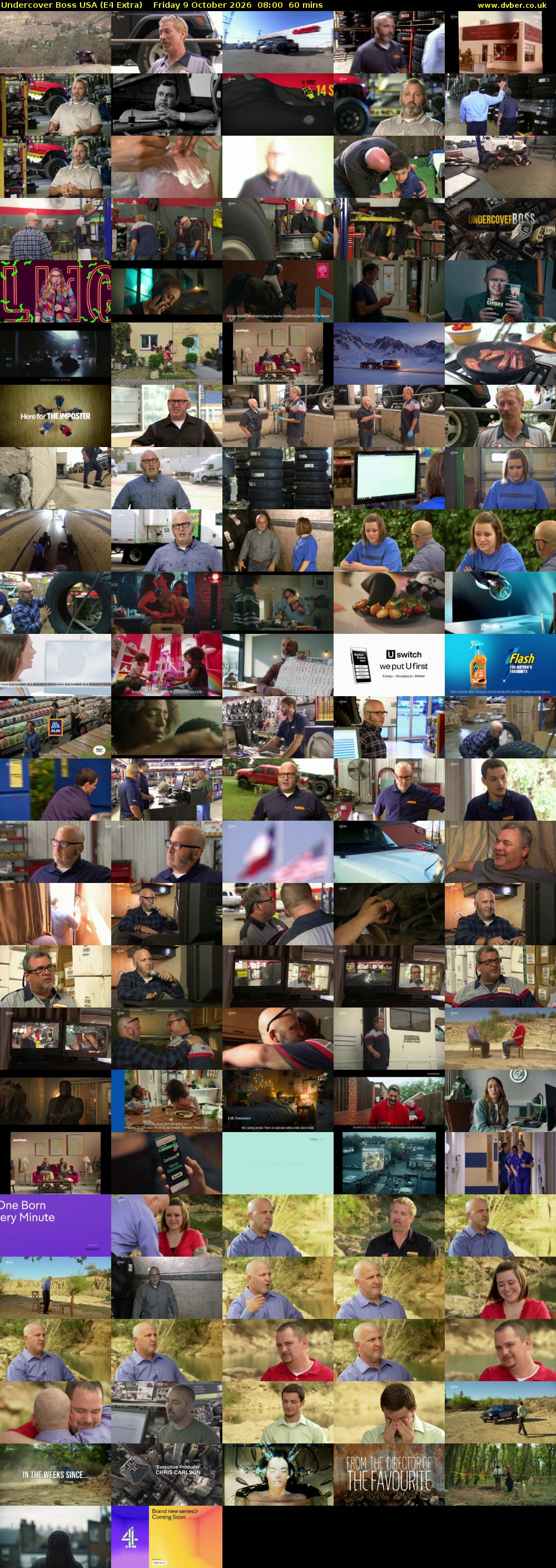 Undercover Boss USA (E4 Extra) Friday 9 October 2026 08:00 - 09:00