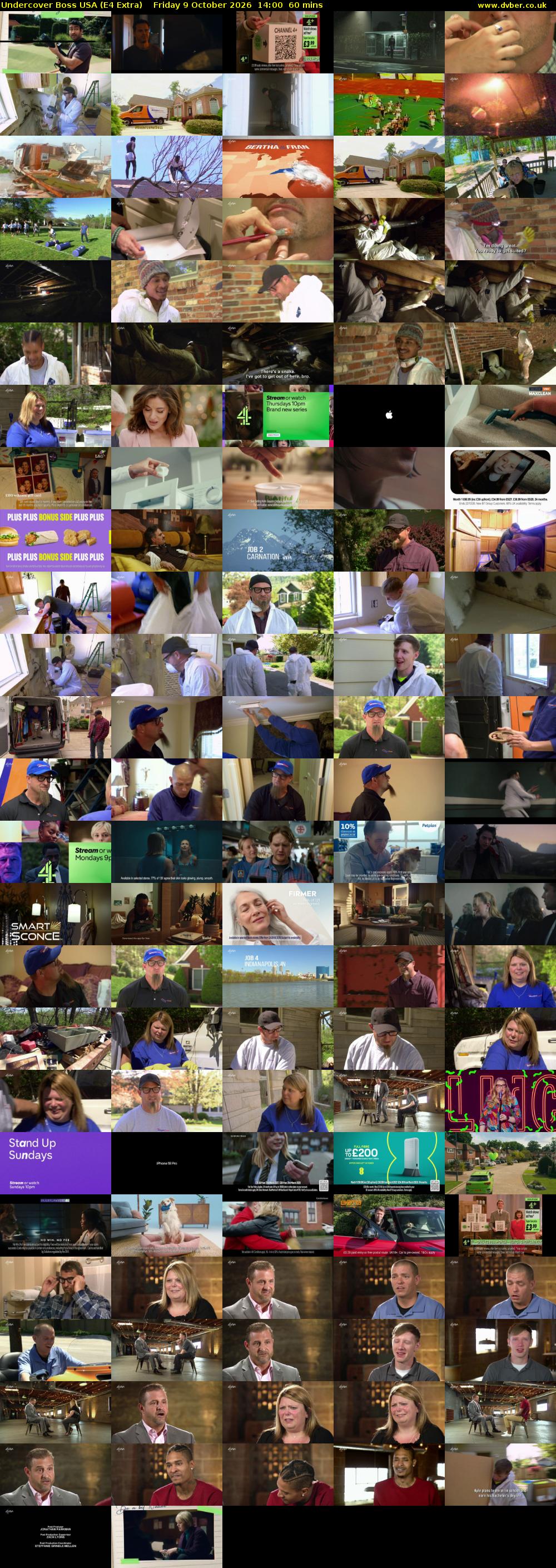 Undercover Boss USA (E4 Extra) Friday 9 October 2026 14:00 - 15:00