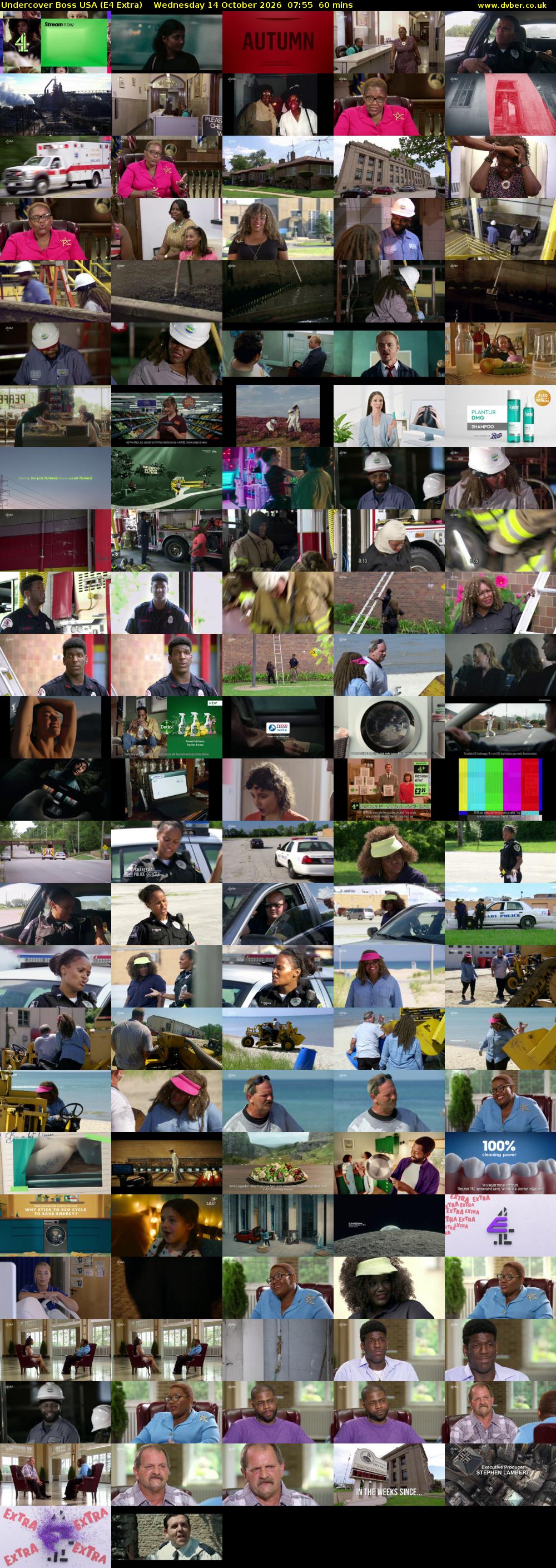 Undercover Boss USA (E4 Extra) Wednesday 14 October 2026 07:55 - 08:55