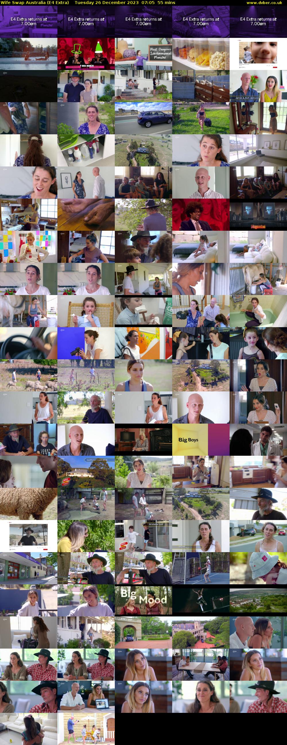 Wife Swap Australia (E4 Extra) Tuesday 26 December 2023 07:05 - 08:00