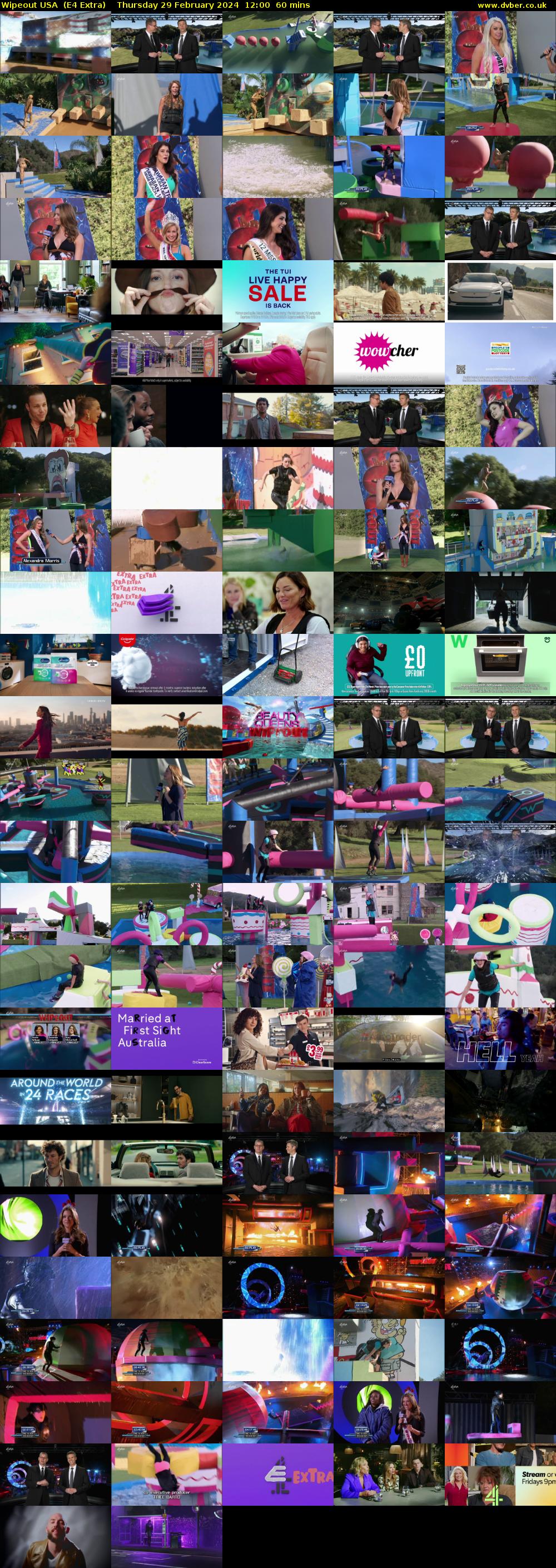 Wipeout USA  (E4 Extra) Thursday 29 February 2024 12:00 - 13:00