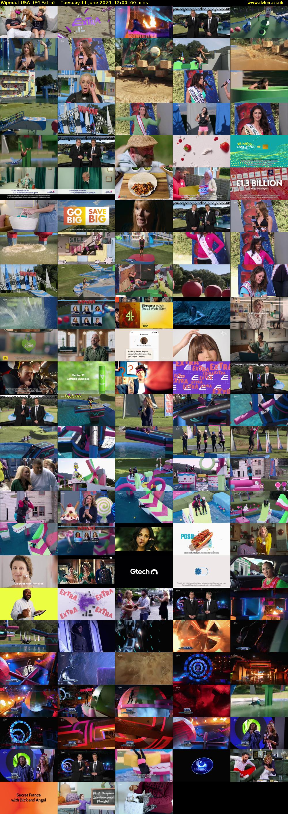 Wipeout USA  (E4 Extra) Tuesday 11 June 2024 12:00 - 13:00