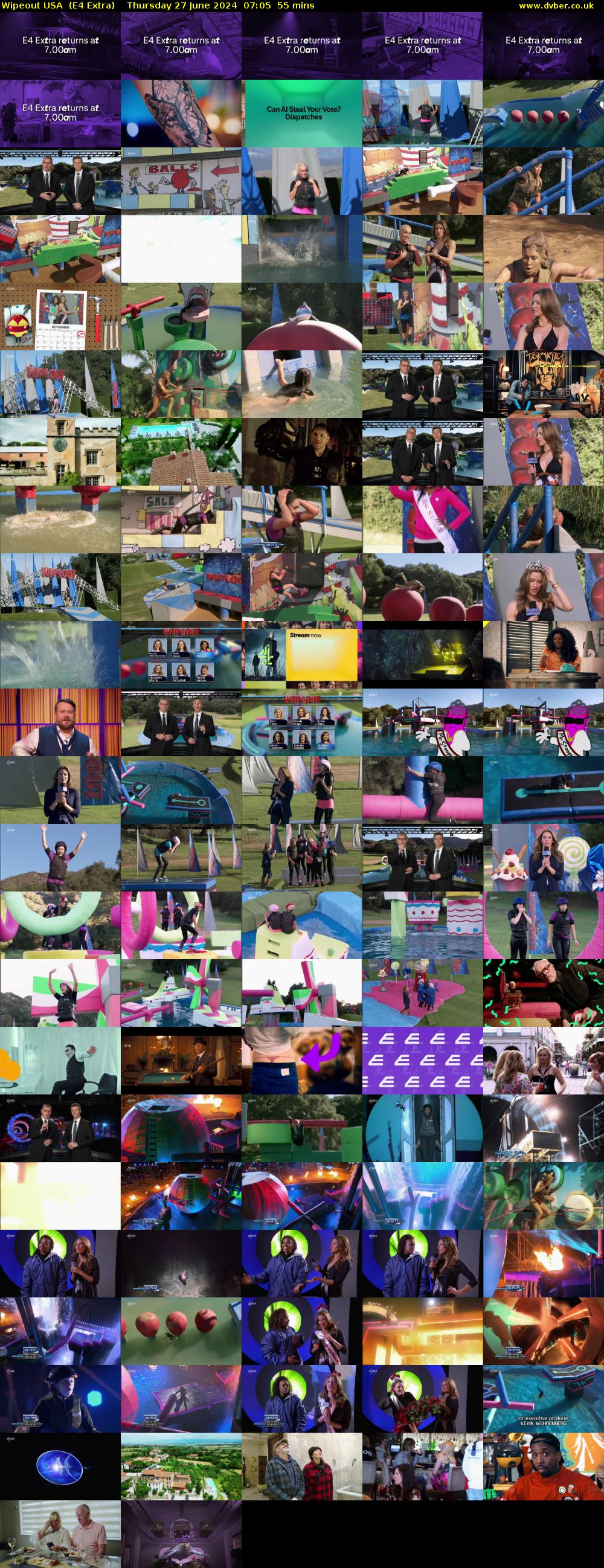 Wipeout USA  (E4 Extra) Thursday 27 June 2024 07:05 - 08:00