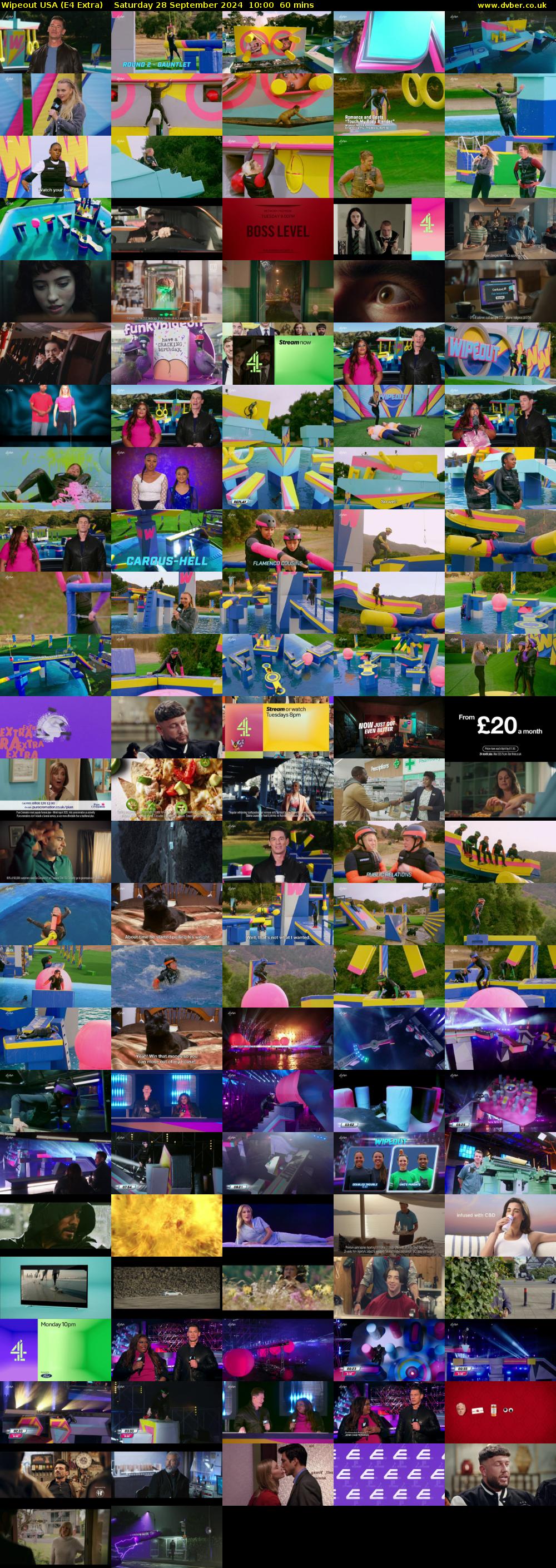 Wipeout USA (E4 Extra) Saturday 28 September 2024 10:00 - 11:00