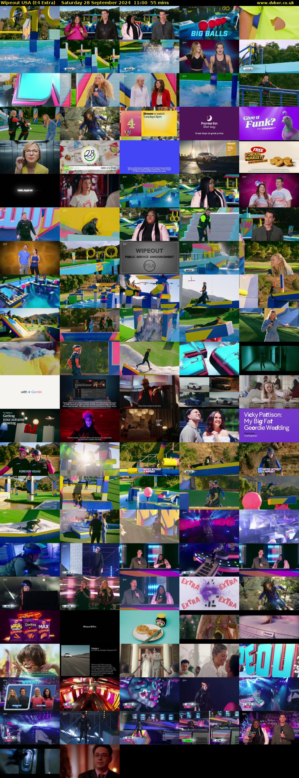 Wipeout USA (E4 Extra) Saturday 28 September 2024 11:00 - 11:55