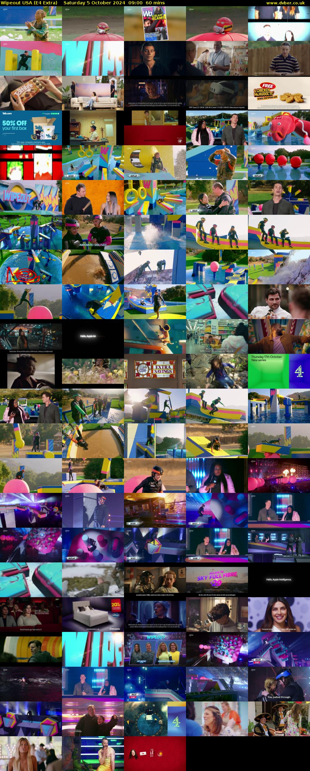 Wipeout USA (E4 Extra) Saturday 5 October 2024 09:00 - 10:00