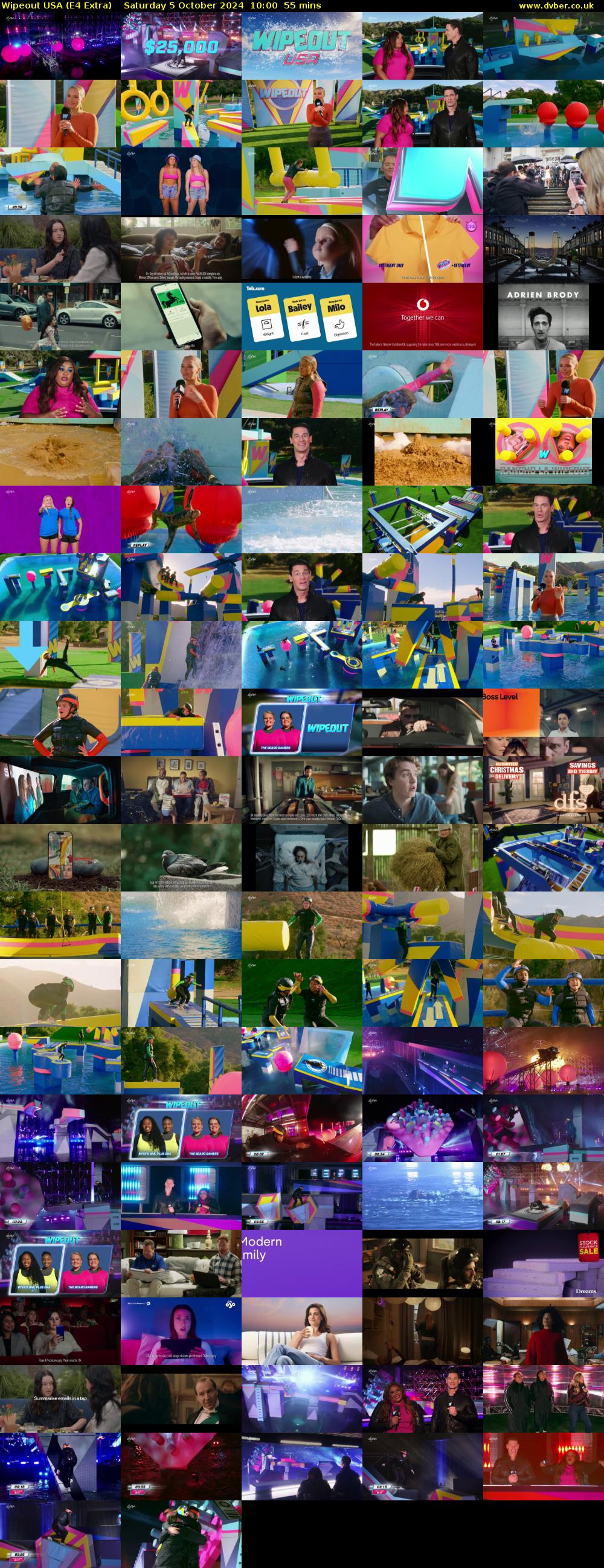 Wipeout USA (E4 Extra) Saturday 5 October 2024 10:00 - 10:55