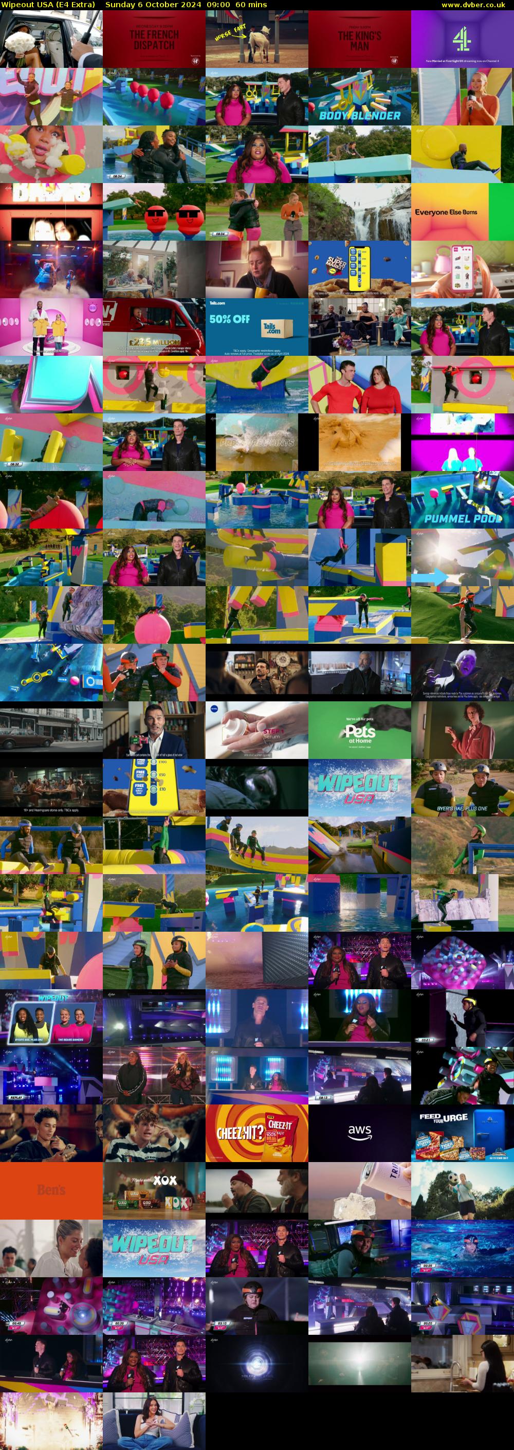 Wipeout USA (E4 Extra) Sunday 6 October 2024 09:00 - 10:00