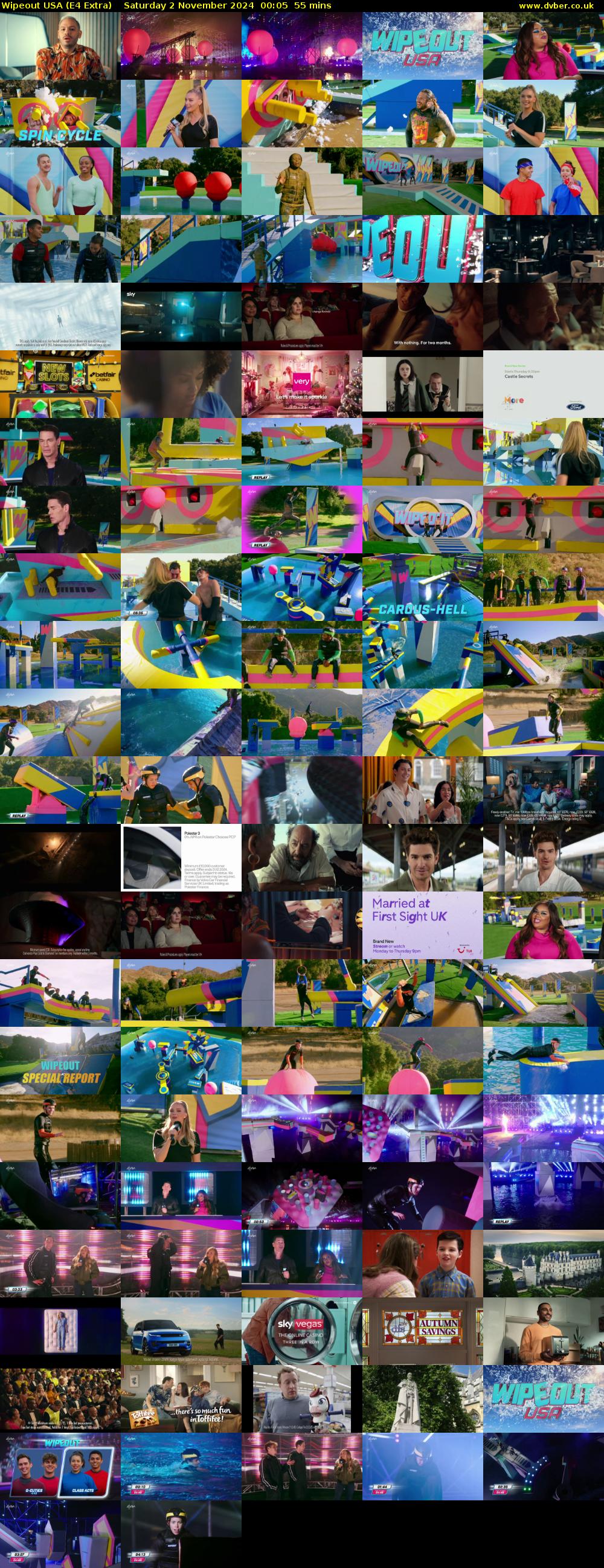 Wipeout USA (E4 Extra) Saturday 2 November 2024 00:05 - 01:00