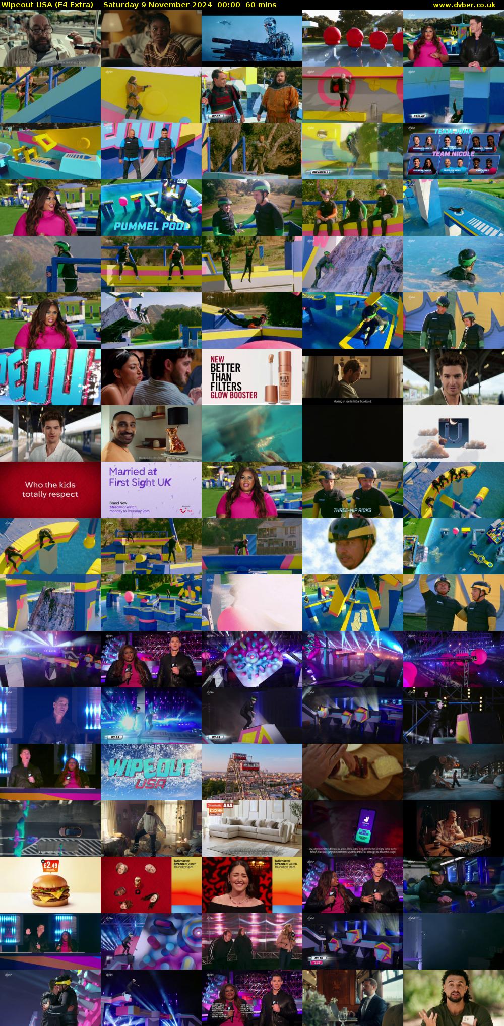 Wipeout USA (E4 Extra) Saturday 9 November 2024 00:00 - 01:00