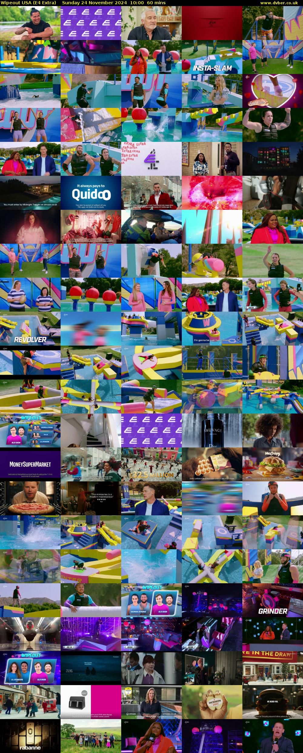 Wipeout USA (E4 Extra) Sunday 24 November 2024 10:00 - 11:00